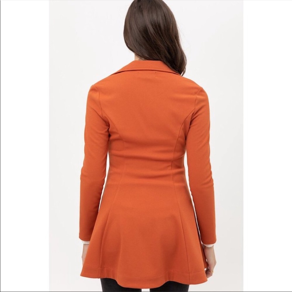 Flared Double Breasted Trench Coat - Picture 3 of 5